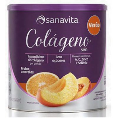 Colágeno Especial Verão Frutas Amarelas Lata 300g Sanavita