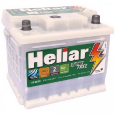 Bateria Heliar 48 Ah 24 meses de garantia com Assistência 24 horas