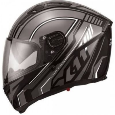 Capacete X11 Impulse Wing Cinza Brilhante Viseira Solar