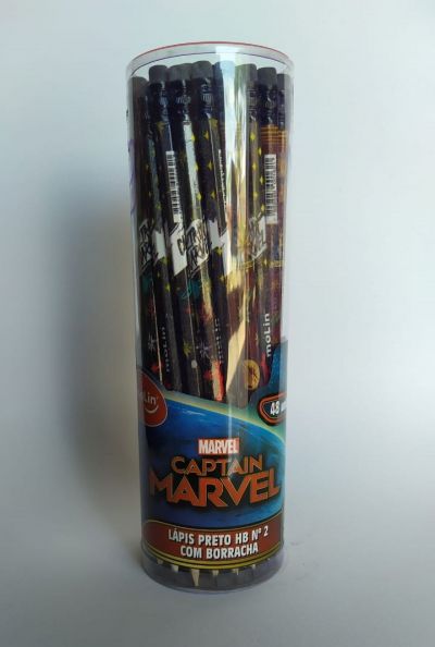 Lápis Preto Captain Marvel N.2 c/ Borracha - MoLin (Com 10% de Desconto)