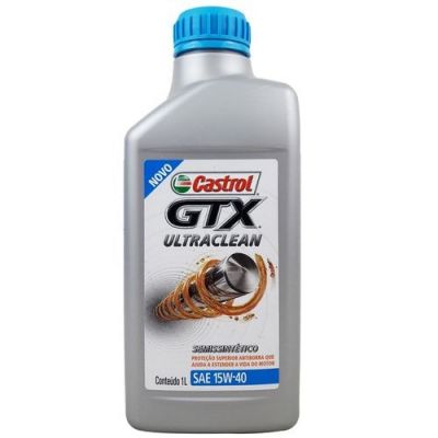 ÓLEO LUBRIFICANTE DO MOTOR CASTROL Gtx Ultra Clean Sae 15w40 Semissintético 1l