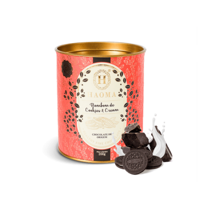 Bombom de Chocolate com recheio de Cookies & Cream