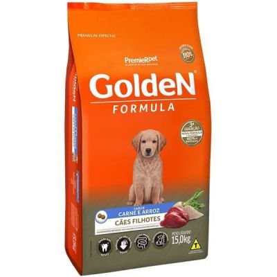 Ração Golden Premier Filhote para Cães Sabor Carne e Arroz