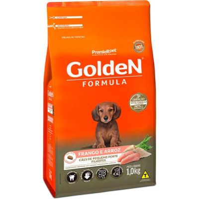 Ração Golden Fórmula Mini Bits para Cães Filhotes de Pequeno Porte Sabor Frango e Arroz