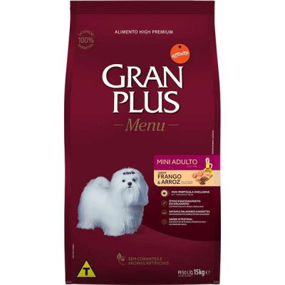 Ração Gran Plus Raças Pequenas para Cachorro Adulto Sabor Frango e Arroz