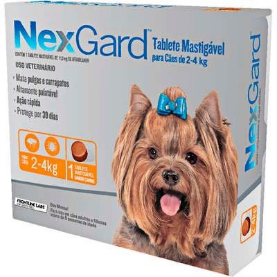 Antipulgas e Carrapatos NexGard 11,3 mg para Cães de 2 a 4 Kg