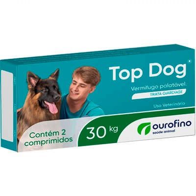 Vermifugo Ourofino Top Dog para Cães de até 30 Kg 