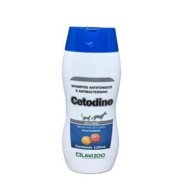 Cetodine 125 ml Shampoo antibacteriano cães e gatos