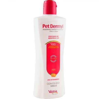 Shampoo Dermatológico Vansil Pet Dermyl para Cães e Gatos 500ml