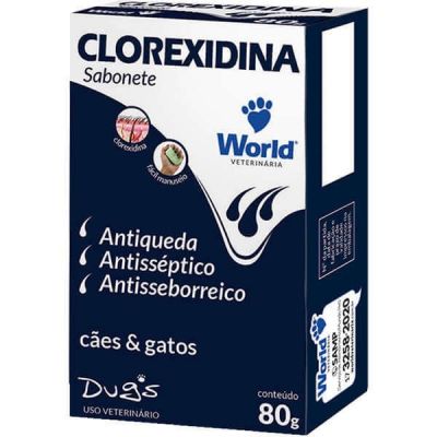 Sabonete Clorexidina Dug's Cães e Gatos World Veterinária 80g