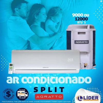 Ar-Condicionado Split Agratto Eco Top. Disponível nas opções de 9000 e 12000