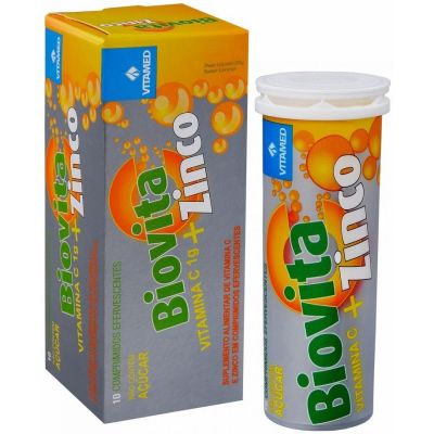 100 Biovita C Zinco Efervescente 1000mg Vitamina C + Zinco