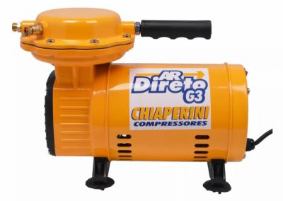 Compressor de ar mini elétrico portátil Chiaperini Ar Direto G3 monofásica 0.25kW 127V/230V laranja