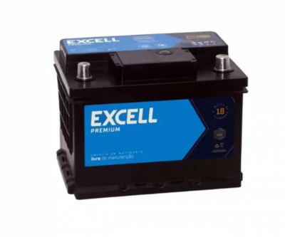 Bateria 60A Excell Premium 18m garantia Positivo Ld Direito